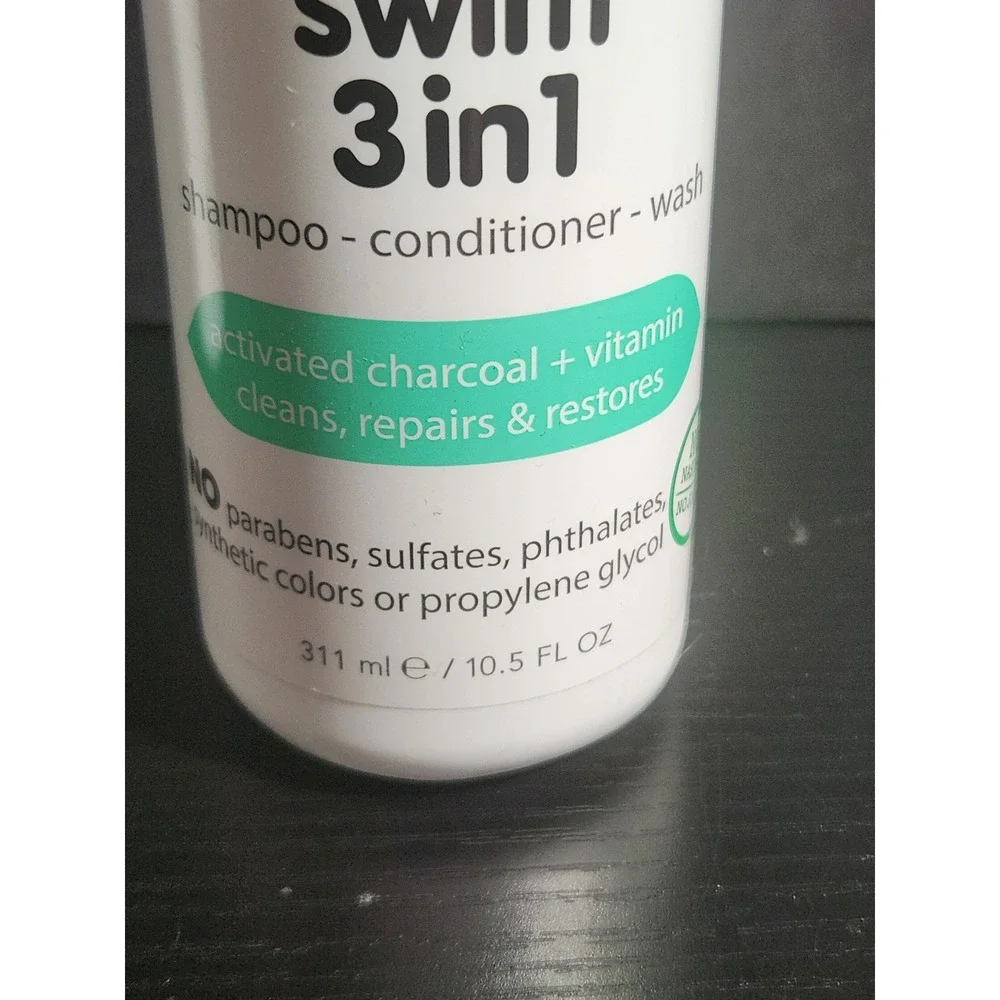 2 Pack SoCozy Kids Swim 3-in-1 Shampoo Conditioner Body Wash Charcoal 10.5oz